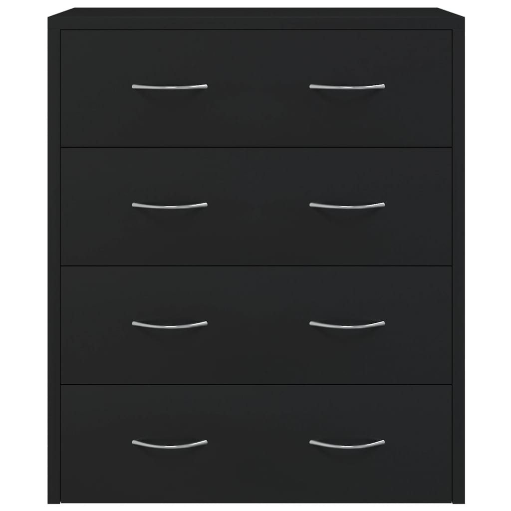 Buffet avec 4 tiroirs 60x30,5x71 cm Noir