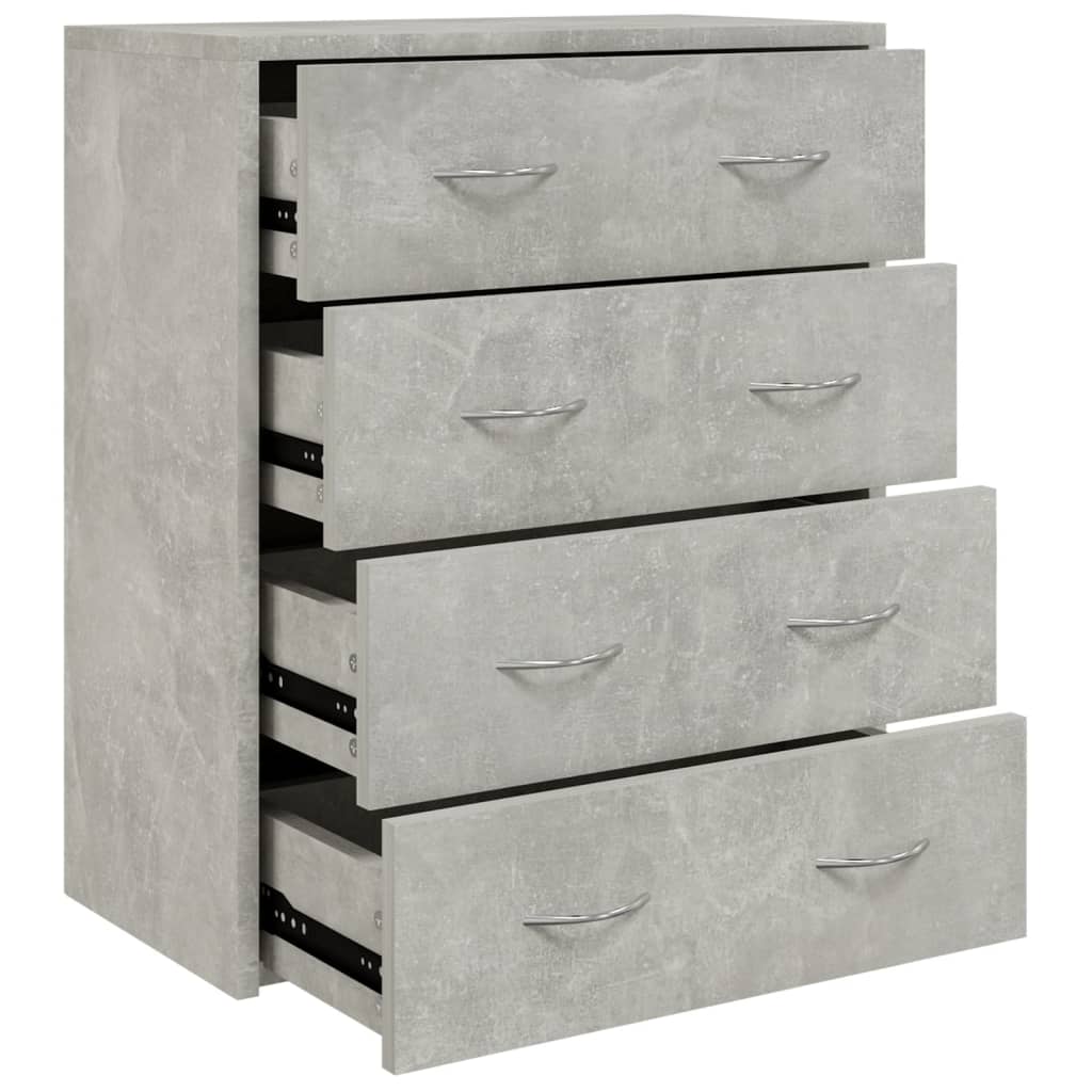 Buffet avec 4 tiroirs 60x30,5x71 cm Gris béton