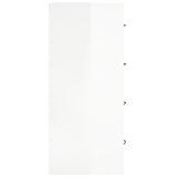 Buffet avec 4 tiroirs 60x30,5x71 cm Blanc brillant