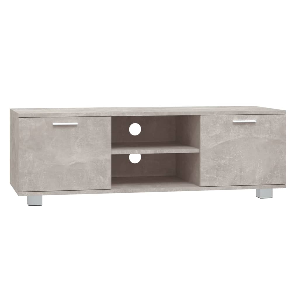 Meuble TV Gris béton 120x40,5x35 cm Bois d'ingénierie