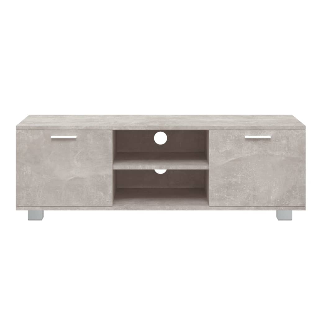 Meuble TV Gris béton 120x40,5x35 cm Bois d'ingénierie