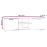 Meuble TV Gris béton 120x40,5x35 cm Bois d'ingénierie