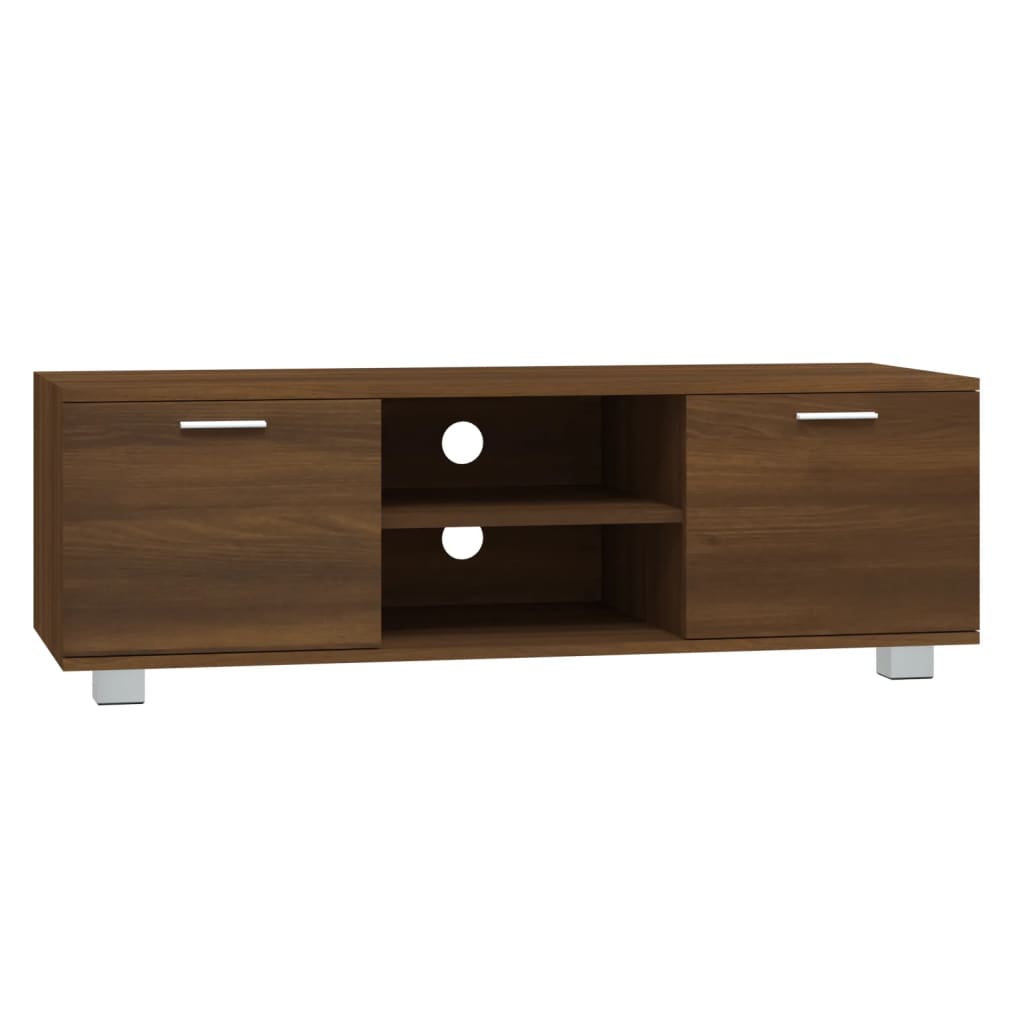 Meuble TV Chêne marron 120x40,5x35 cm Bois d'ingénierie