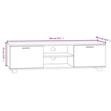 Meuble TV Blanc 140x40,5x35 cm Bois d'ingénierie