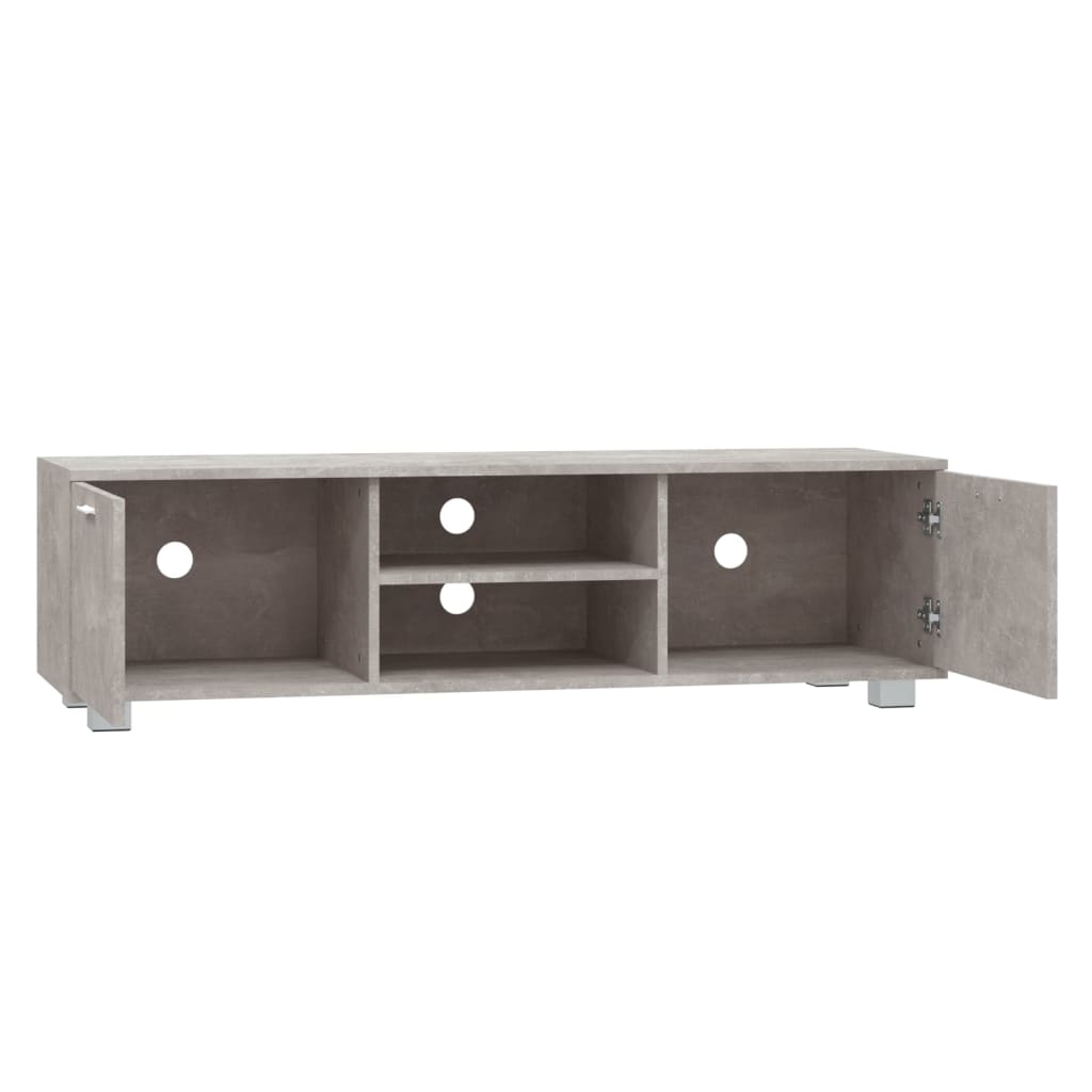 Meuble TV Gris béton 140x40,5x35 cm Bois d'ingénierie