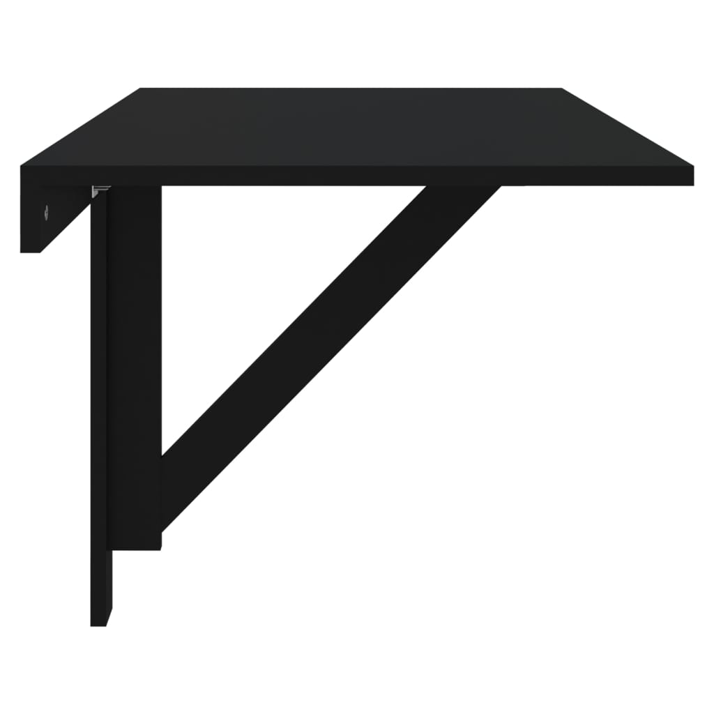 Table murale pliable Noir 100x60x56 cm Bois d'ingénierie