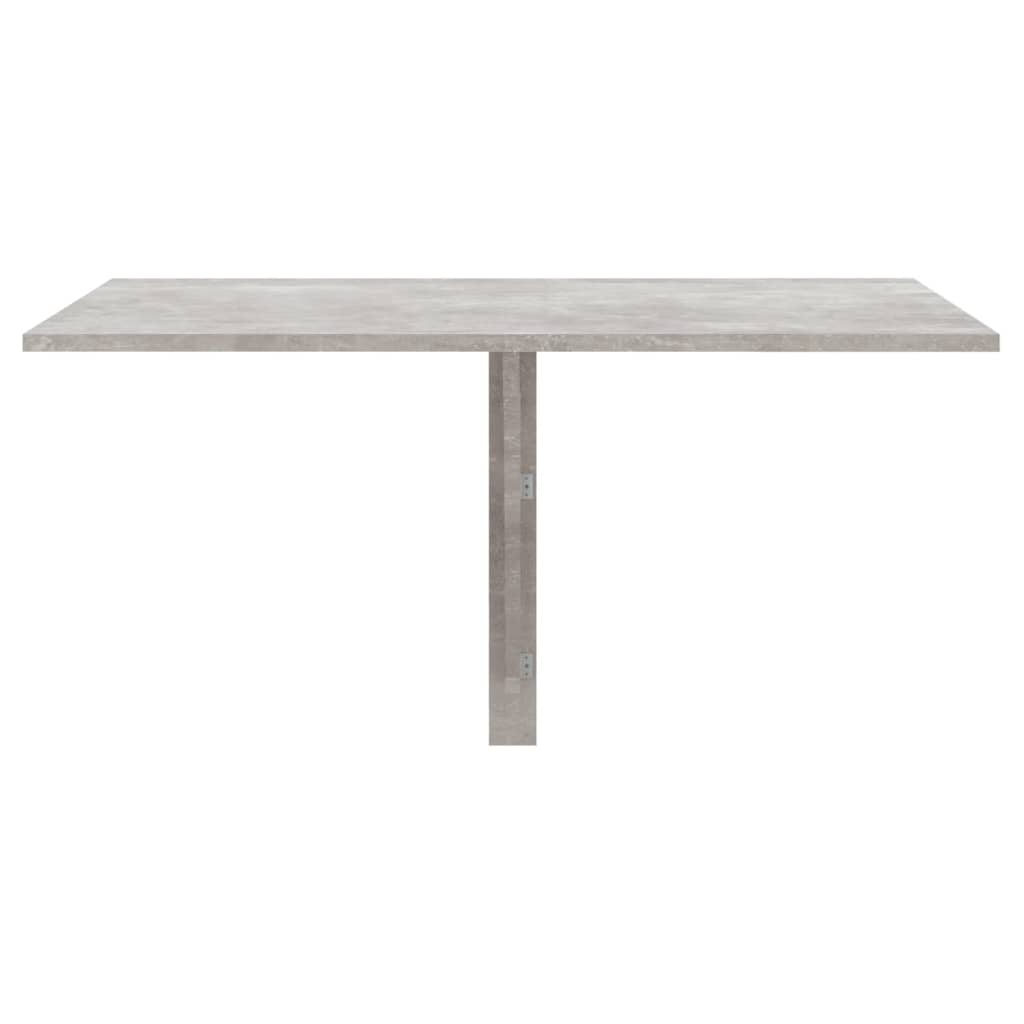 Table murale pliable Gris béton 100x60x56 cm Bois d'ingénierie