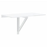 Table murale pliable Blanc brillant 100x60x56cm Bois ingénierie