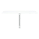 Table murale pliable Blanc brillant 100x60x56cm Bois ingénierie