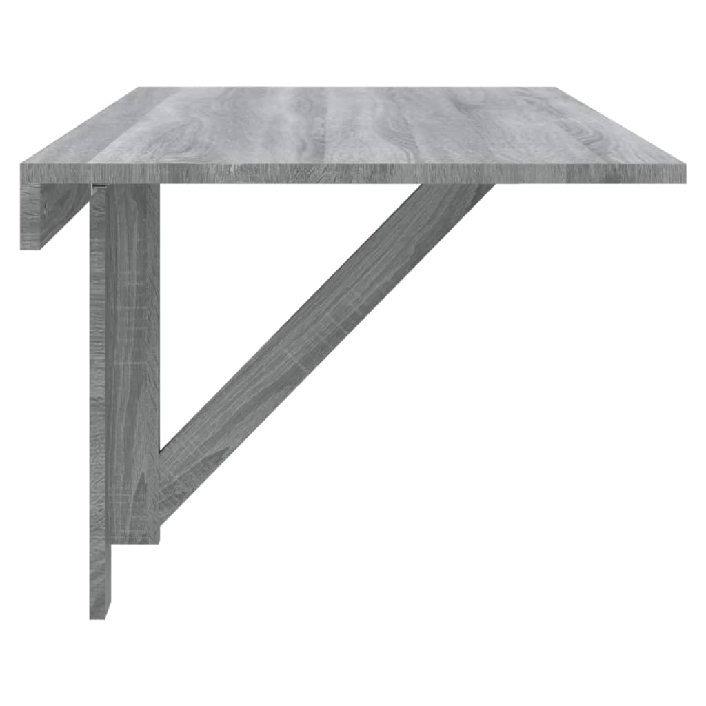 Table murale pliable Sonoma gris 100x60x56 cm Bois d'ingénierie