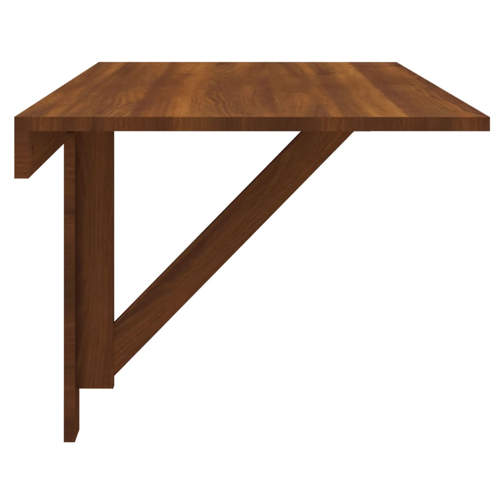 Table murale pliable Chêne marron 100x60x56cm Bois d'ingénierie