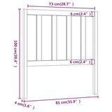 Tête de lit Marron miel 81x4x100 cm Bois massif de pin