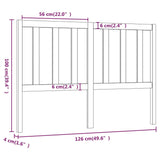 Tête de lit Gris 126x4x100 cm Bois massif de pin