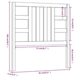 Tête de lit Blanc 81x4x100 cm Bois massif de pin