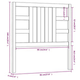 Tête de lit 96x4x100 cm Bois massif de pin