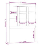Tête de lit Blanc 80,5x4x100 cm Bois massif de pin
