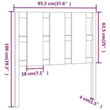 Tête de lit Blanc 95,5x4x100 cm Bois massif de pin