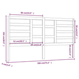 Tête de lit Blanc 186x4x104 cm Bois massif de pin