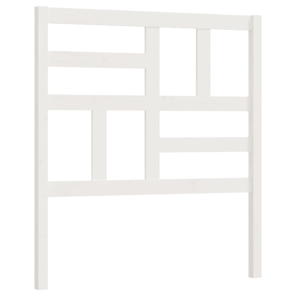 Tête de lit Blanc 81x4x104 cm Bois massif de pin