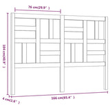 Tête de lit Blanc 166x4x104 cm Bois massif de pin