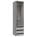 Cabinet with drawers Sonoma gray 50x50x200 cm Engineered wood