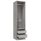 Armoire avec tiroirs Sonoma gris 50x50x200 cm Bois d'ingénierie