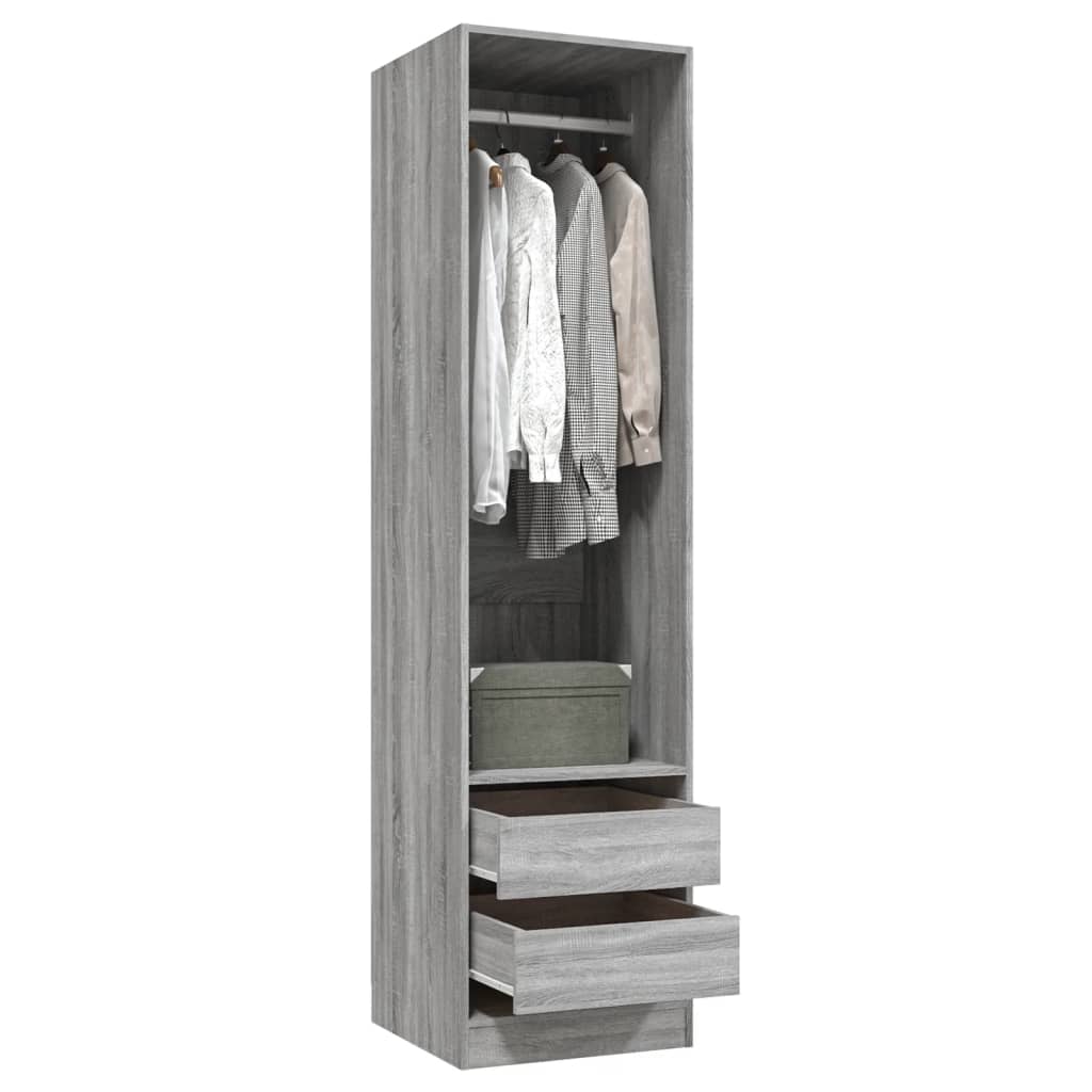 Cabinet with drawers Sonoma gray 50x50x200 cm Engineered wood