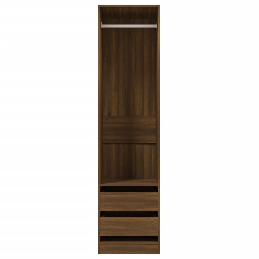 Armoire avec tiroirs Chêne marron 50x50x200cm Bois d'ingénierie