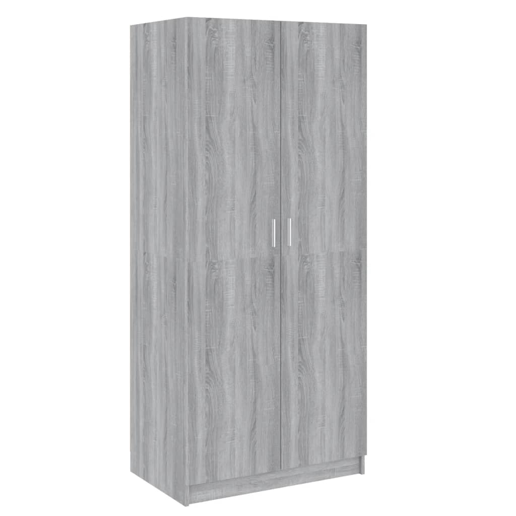 Sonoma gray wardrobe 80x52x180 cm Engineered wood