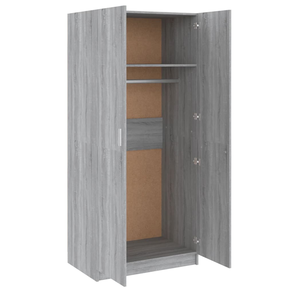 Sonoma gray wardrobe 80x52x180 cm Engineered wood