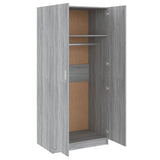 Garde-robe Sonoma gris 80x52x180 cm Bois d'ingénierie