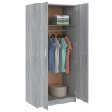 Sonoma gray wardrobe 80x52x180 cm Engineered wood