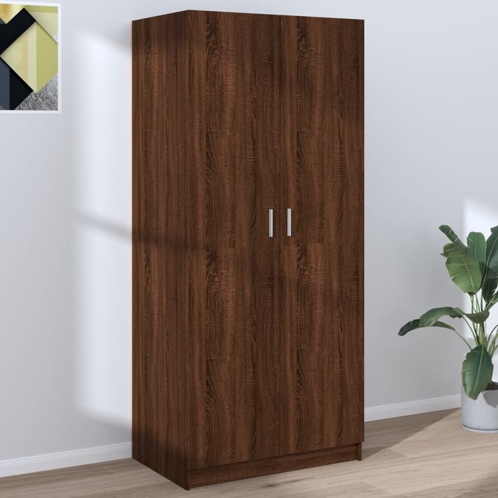 Wardrobe Brown Oak 80x52x180 cm Engineered wood