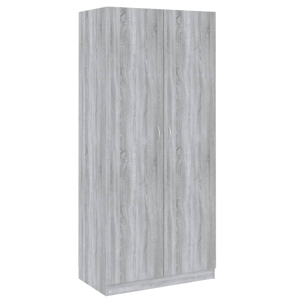 Garde-robe Sonoma gris 90x52x200 cm Bois d'ingénierie