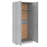 Sonoma grauer Kleiderschrank 90x52x200 cm Holzwerkstoff