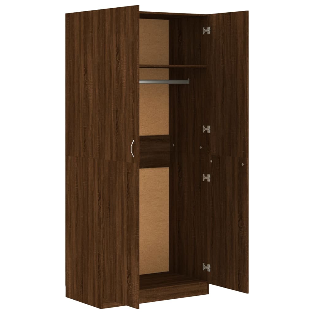 Wardrobe Brown Oak 90x52x200 cm Engineered wood