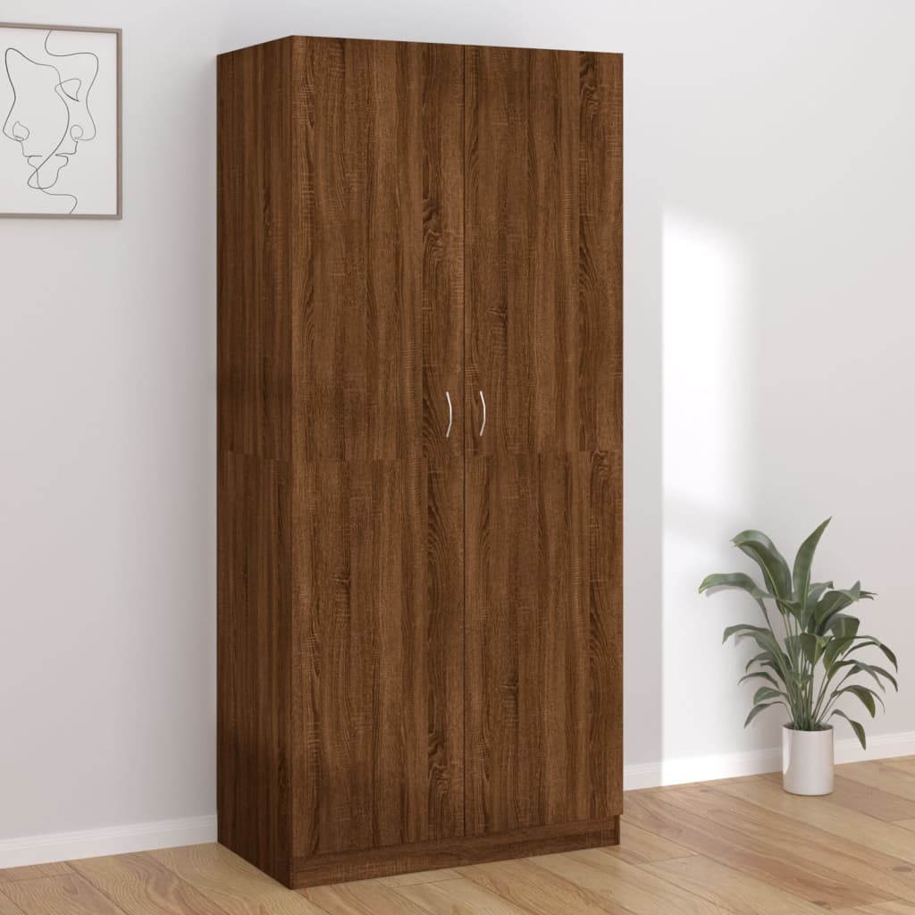 Wardrobe Brown Oak 90x52x200 cm Engineered wood