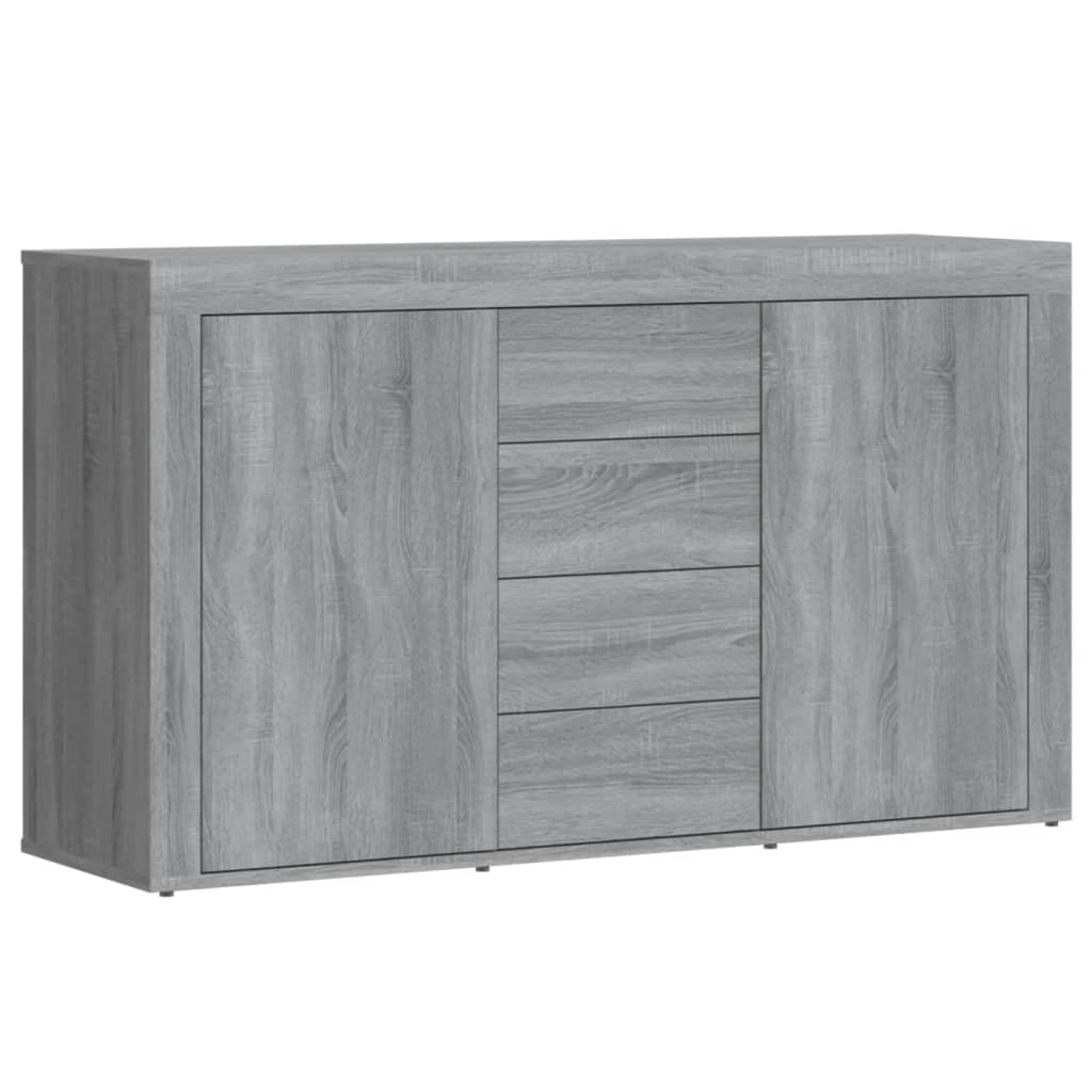 Sonoma graues Sideboard 120x36x69 cm Holzwerkstoff