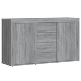 Sonoma graues Sideboard 120x36x69 cm Holzwerkstoff