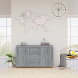 Sonoma graues Sideboard 120x36x69 cm Holzwerkstoff