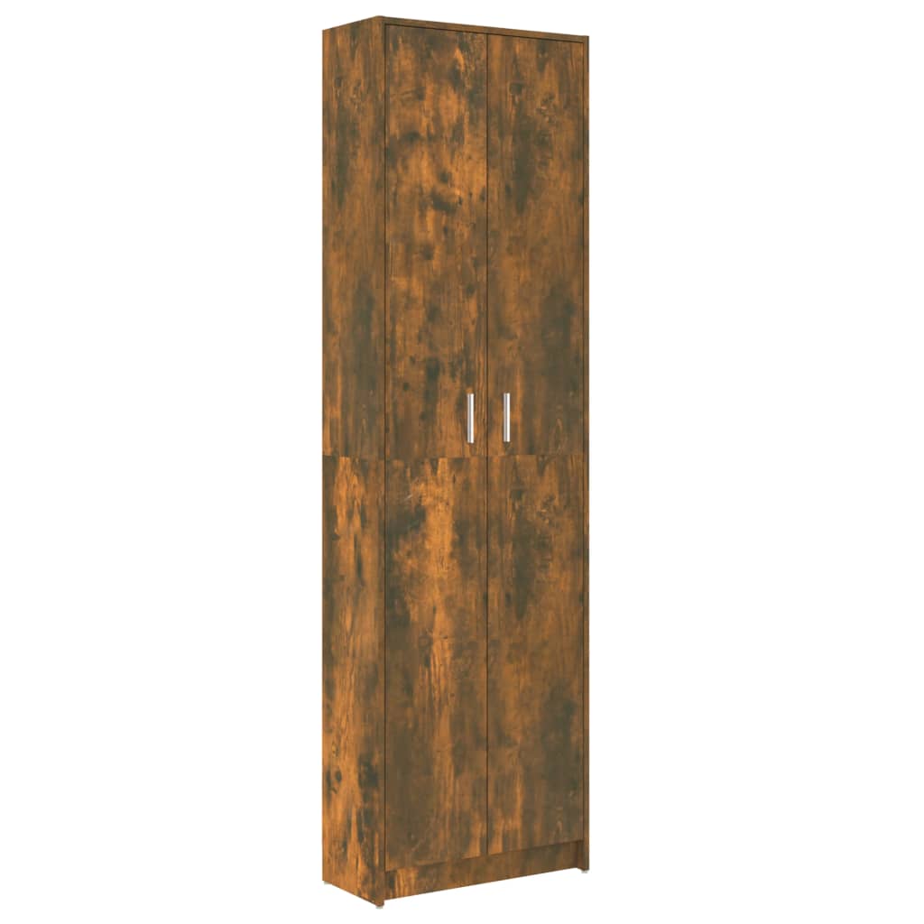 Garde-robe couloir Chêne fumé 55x25x189 cm Bois d'ingénierie