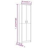 Garde-robe couloir Sonoma gris 55x25x189 cm Bois d'ingénierie