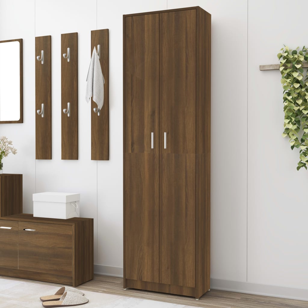 Garde-robe couloir Chêne marron 55x25x189 cm Bois d'ingénierie