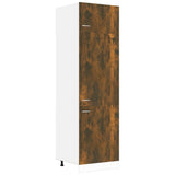 Armoire à réfrigérateur Chêne fumé 60x57x207 cm Bois