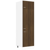 Armoire à réfrigérateur Chêne marron 60x57x207 cm Bois