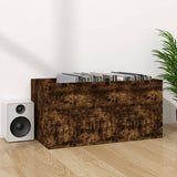 Boîte de rangement à disques vinyle Chêne fumé 71x34x36 cm Bois