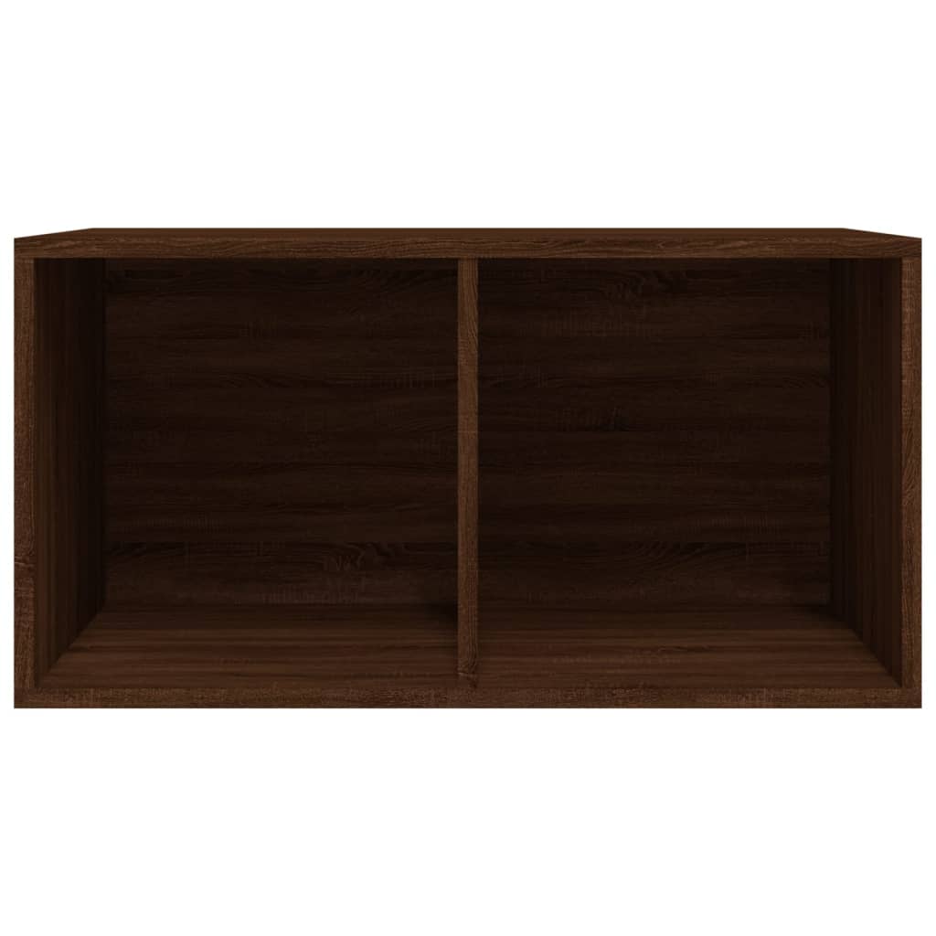 Boîte de rangement de vinyles Chêne marron 71x34x36 cm