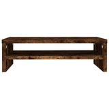 Support de moniteur Chêne fumé 42x24x13 cm Bois d'ingénierie