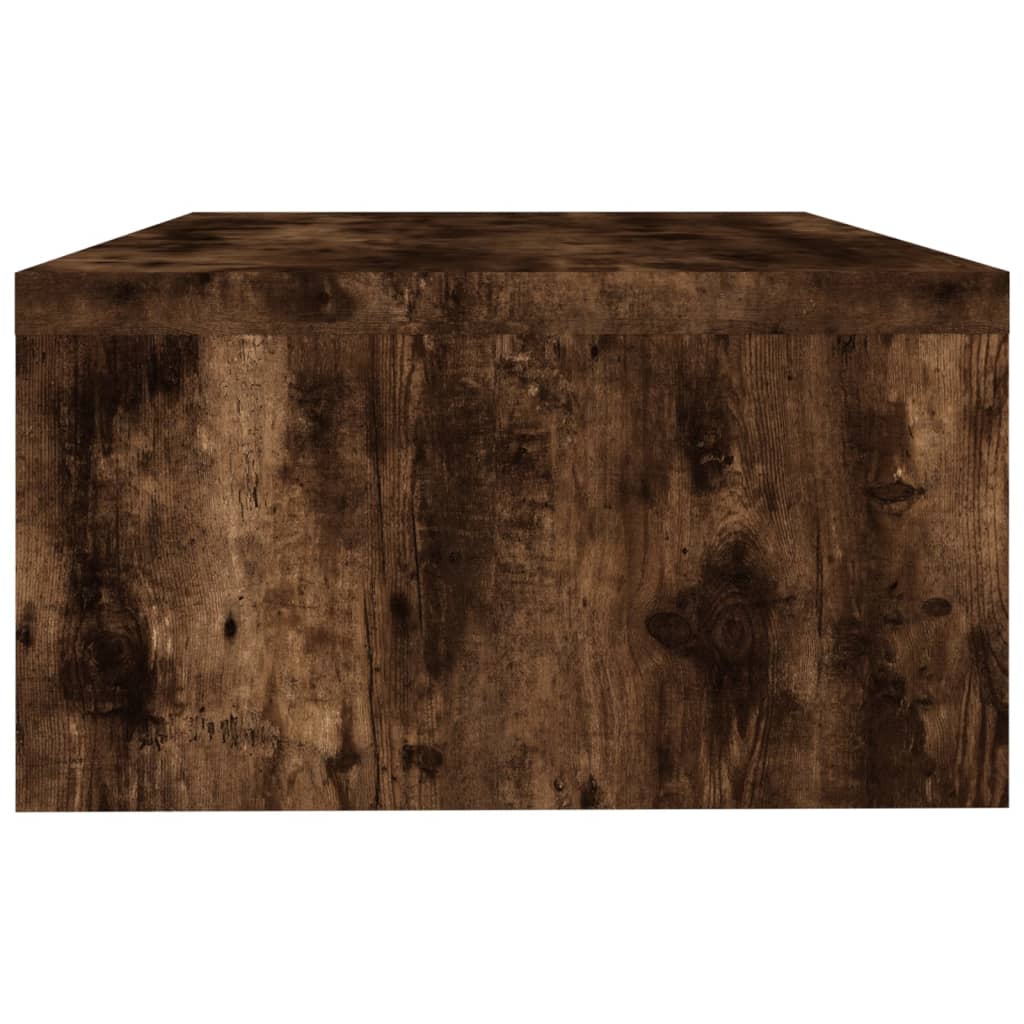 Support de moniteur Chêne fumé 42x24x13 cm Bois d'ingénierie