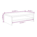 Support de moniteur Sonoma gris 42x24x13 cm Bois d'ingénierie